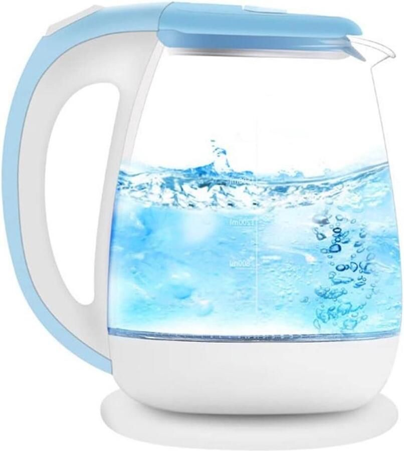 Glazen Waterkoker Elektrische Ketel Snel Water Koken Automatische Afsluiting 15 Liter Blauw