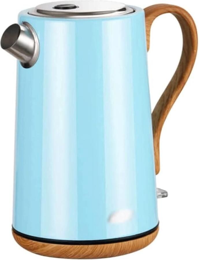 Elektrische Waterkoker RVS Snel Water Koken Automatische Uitschakeling 1.7 Liter Blauw