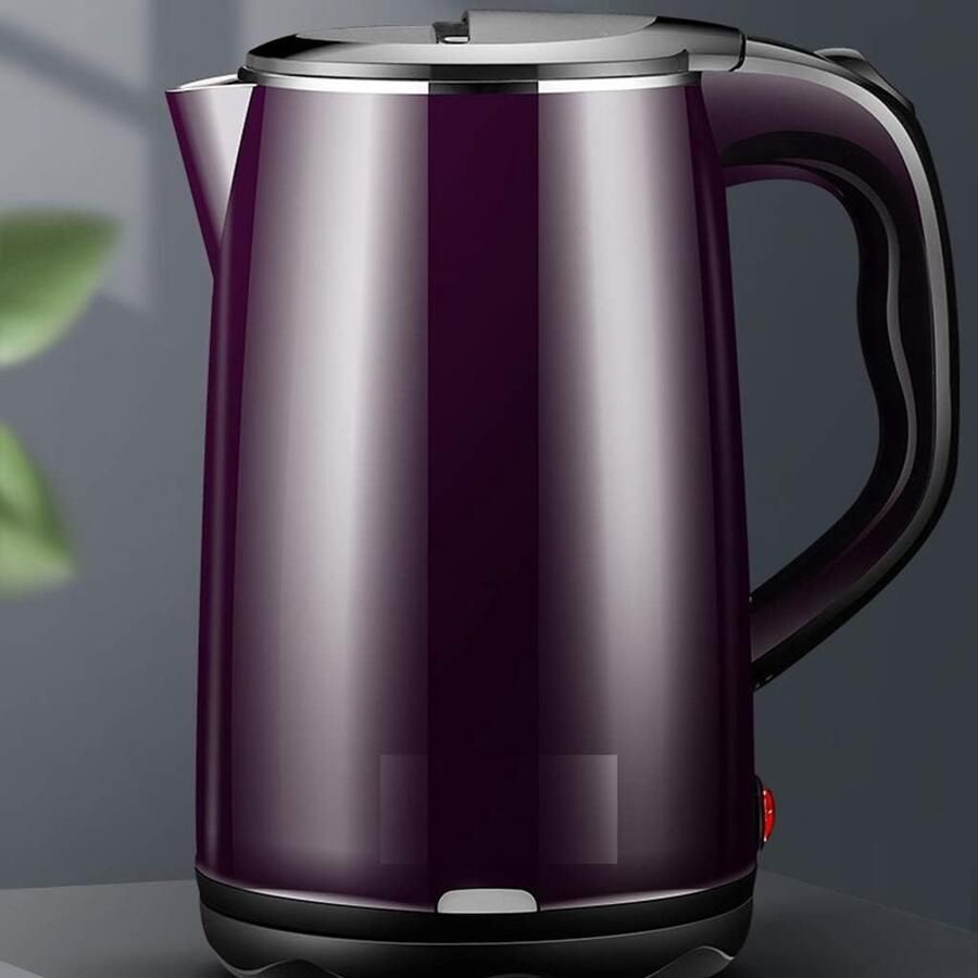 Elektrisch Waterkokers Waterkoker RVS Snel Water Koken Dubbele Wand Isolatie 1.8 Liter Paars