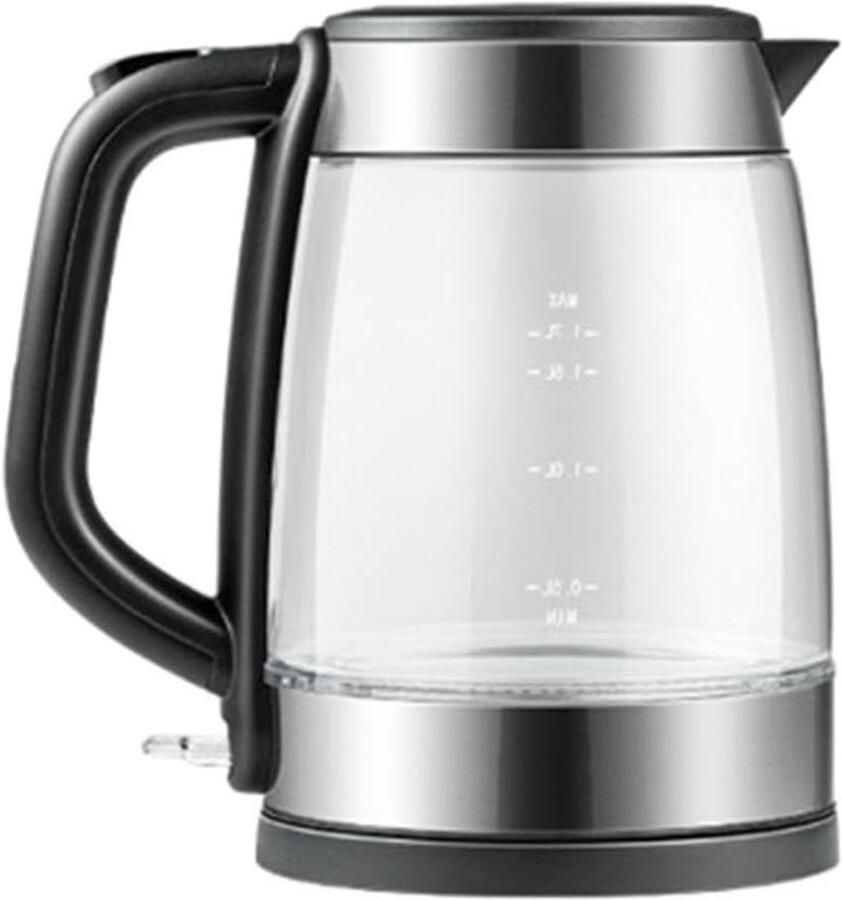 Elektrisch Waterkokertje Reis Waterkoker Glas Snel Water Koken Lichtgevend Indicatielampje 1.7L Transparant