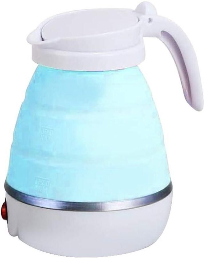 Elektrisch Waterkokertje Reis Waterkoker Onderweg Water Koken Opvouwbaar Ontwerp Compact Formaat Wit