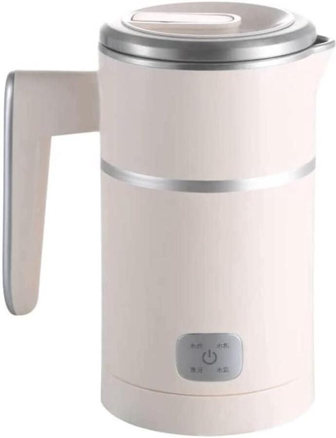 Elektrisch Waterkokertje Reis waterkoker Snel water koken Dubbele laag isolatie 0.4 liter Beige