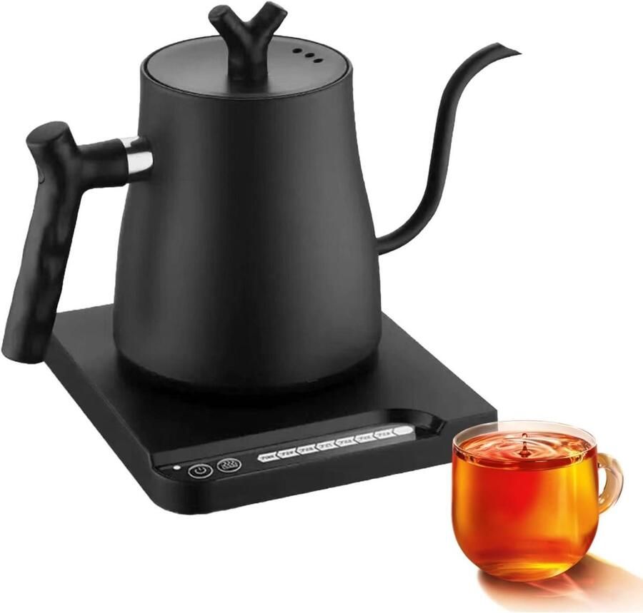 Elektrisch Waterkokertje Thee Maker Ketel Drankjes Bereiden Precisie Gieten 1000 ml Zwart