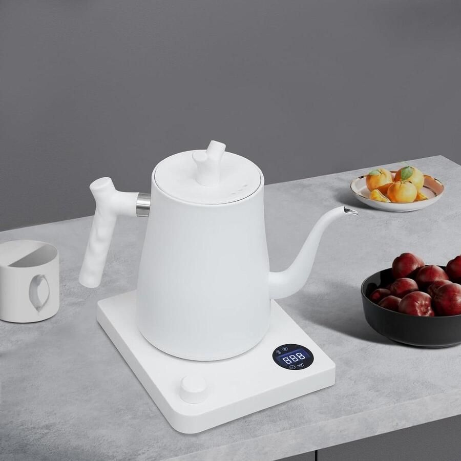 Elektrisch Waterkokertje Thee Waterkoker Dranken Bereiden Precisie Temperatuurregeling 1 Liter Zwart