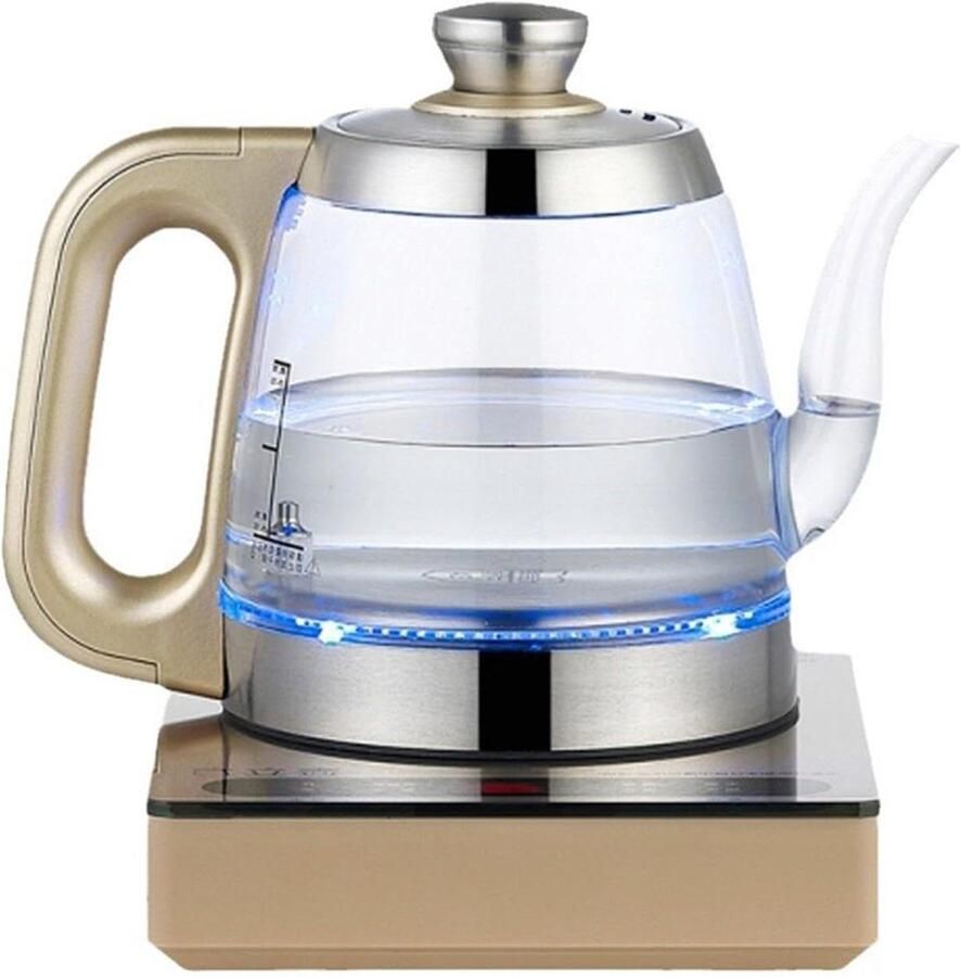 Elektrisch Waterkokertje Thee Waterkoker Snel Water Koken Instelbare Temperatuur 1.0L Zilver