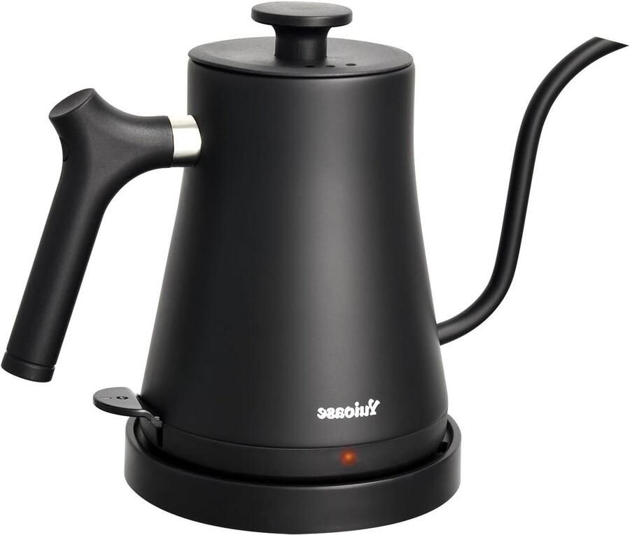 Elektrisch Waterkokertje Theeketel Gooseneck Koffie en Thee Zetten Precisie Gieten 1.0L Zwart