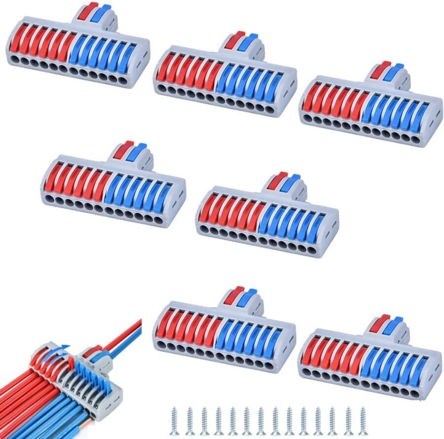 Elektrische aansluitingen aansluitklemmen Elektrische Domino compacte draadverbinders steekbare kroonluchterklemmen voor inlining-circuit