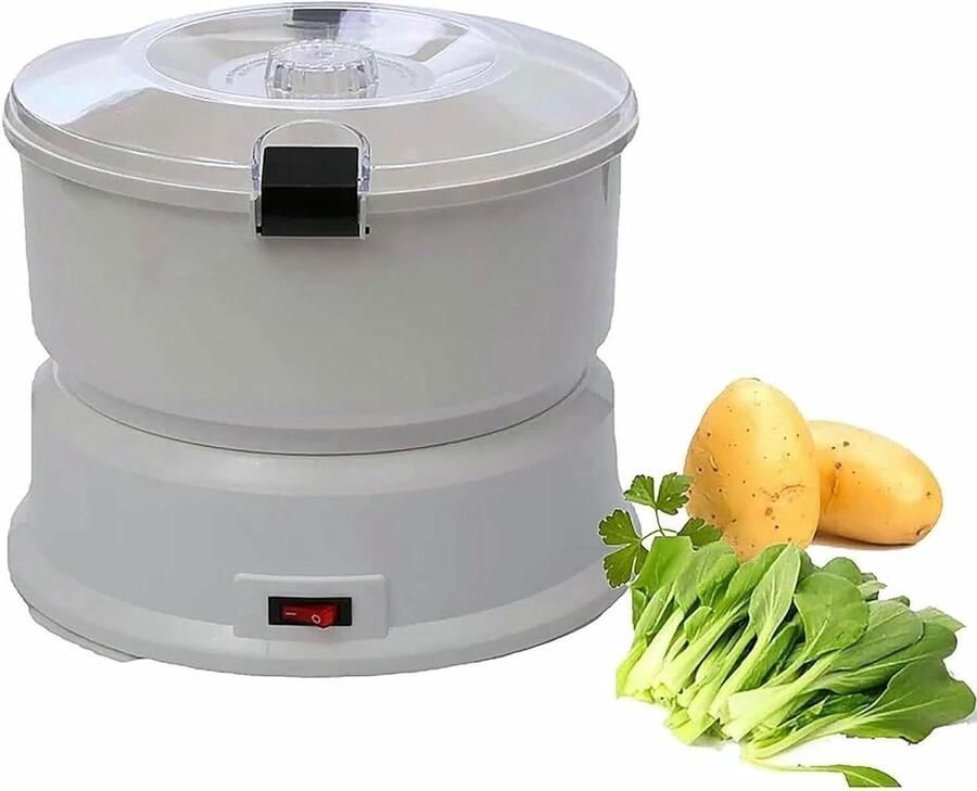 Elektrische Aardappelschiller Automatische Schilder Groente Grote Hoeveelheden Schillen Snel en Efficiënt 1 kg Capaciteit Wit