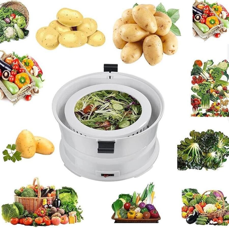 Elektrische Aardappelschiller Groente Schillen Snel Aardappelen Bereiden Automatische Schiltechnologie 1 kg Wit