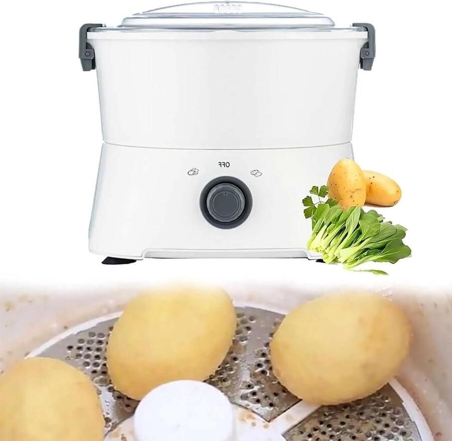 Elektrische Aardappelschiller Groenteschiller Machine Snel Schillen Met Container 1 kg Capaciteit Wit