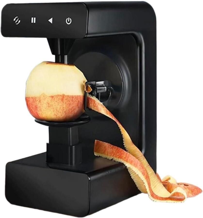 Elektrische Aardappelschilmachine Automatische Dunschiller Fruit Snel Groenten Schillen Bediening met Eén Knop 26x13.5x17 cm Zilver