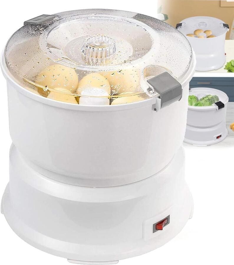 Elektrische Aardappelschilmachine Automatische Schiller Snel Groenten Schillen 2-in-1 Functionaliteit 1 kg Capaciteit Wit