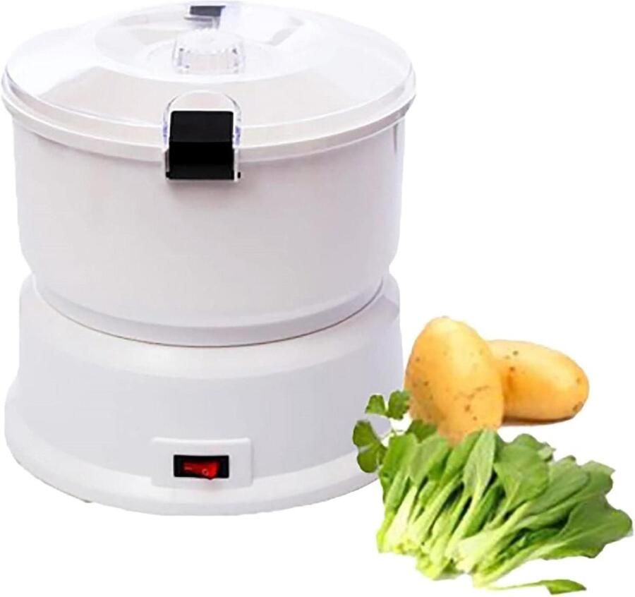Elektrische Aardappelschilmachine Automatische Schudder Snel Groenten Schillen Grote Capaciteit 1 kg Wit