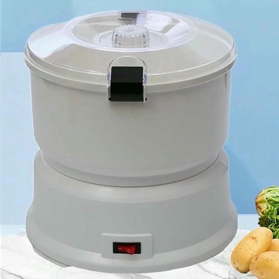 Elektrische Aardappelschilmachine Groenteschiller Snel Groenten Schillen Automatische Peeling 1 kg Capaciteit Wit