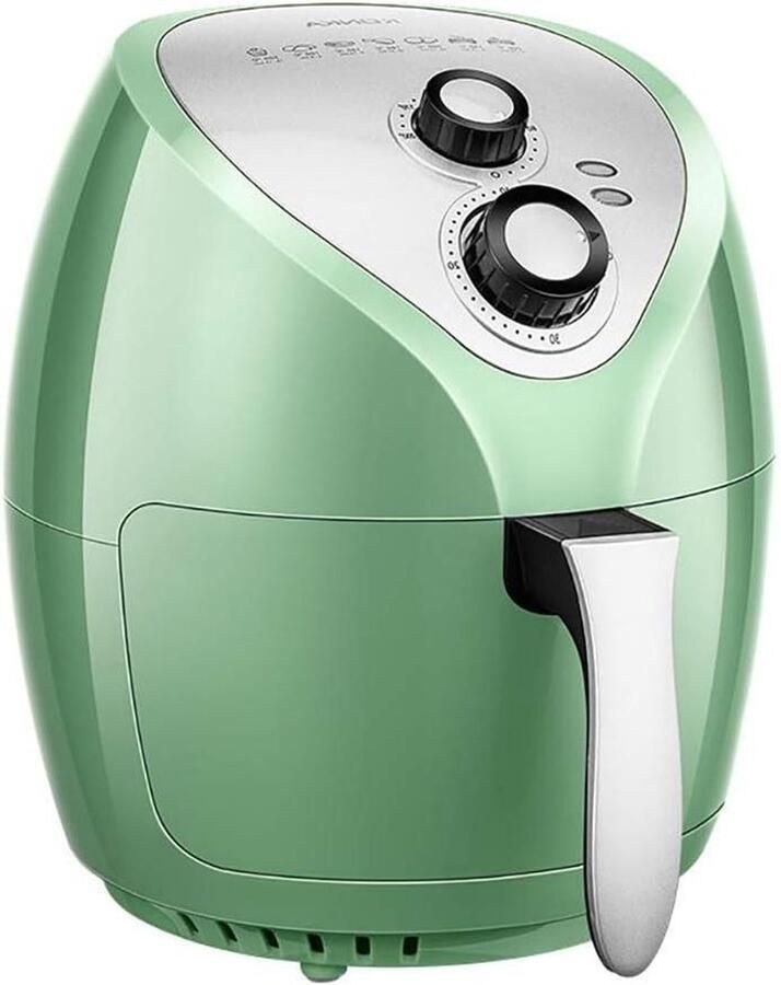 Elektrische Airfryer Hete Lucht Oven Gezond Koken 360 Graden Circulatie 3.5 Liter Groen