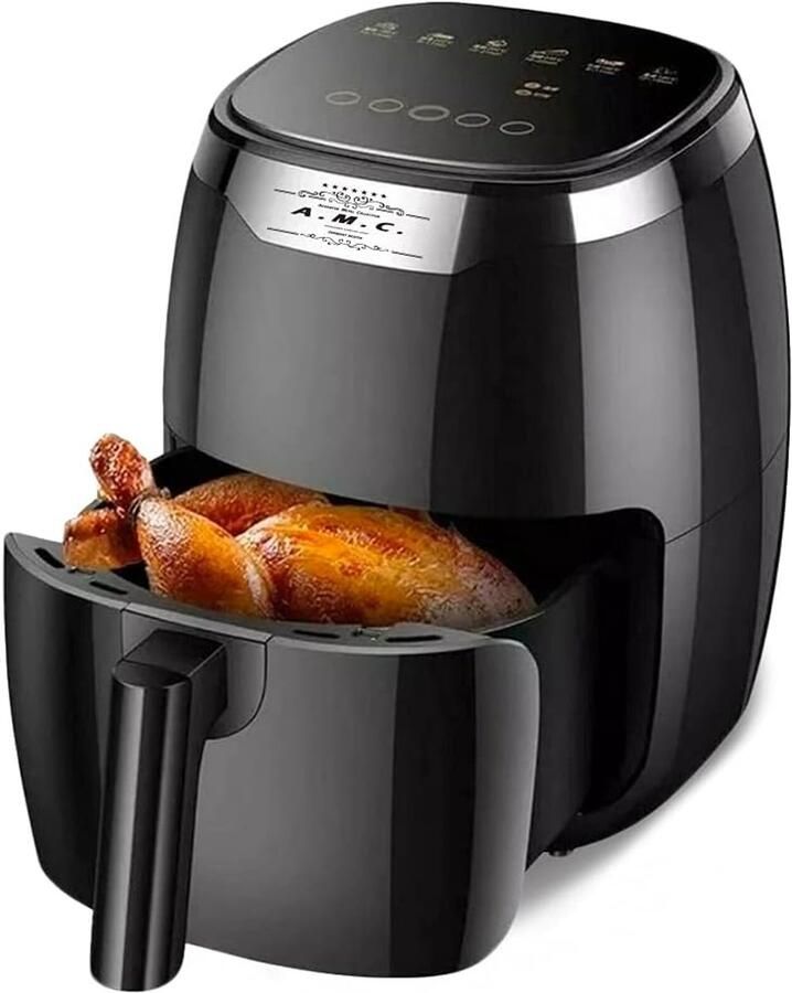 Elektrische Airfryer Hete Lucht Oven Gezond Koken Vetarm Bakken 8 Liter XL Zwart