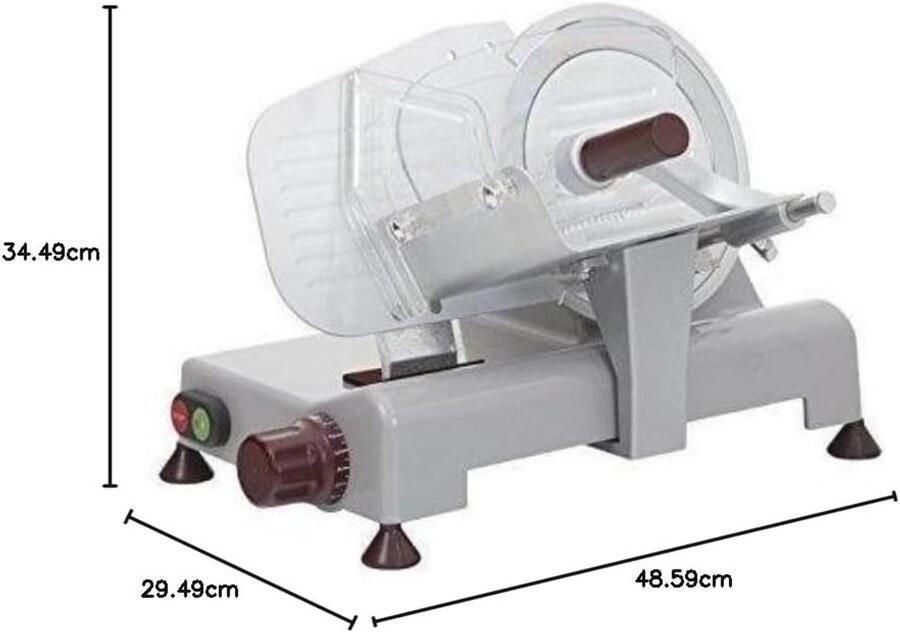 Elektrische Allessnijder 140 W met Aluminium Constructie Grijs