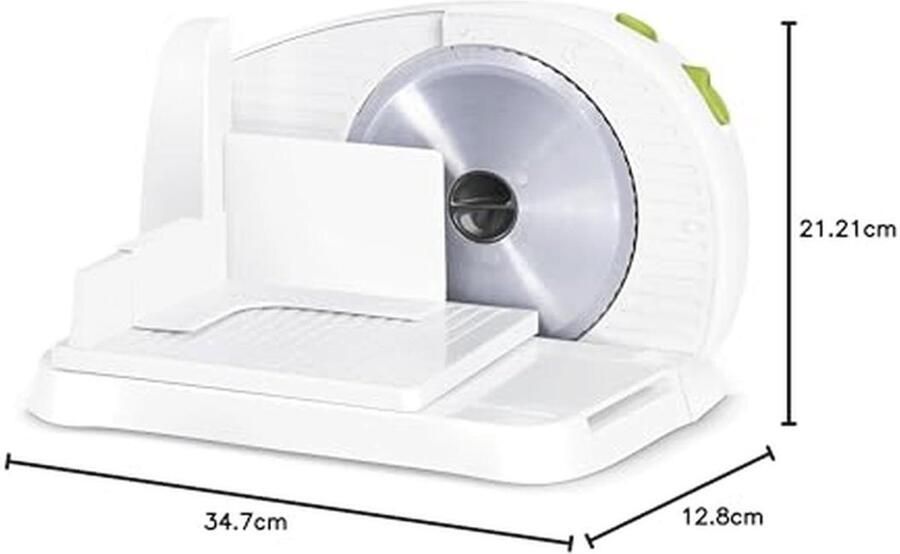 Elektrische Allessnijder Krachtige en Compacte Snijmachine voor Vlees Brood en Kaas met Instelbare Snijdikte - Foto 2
