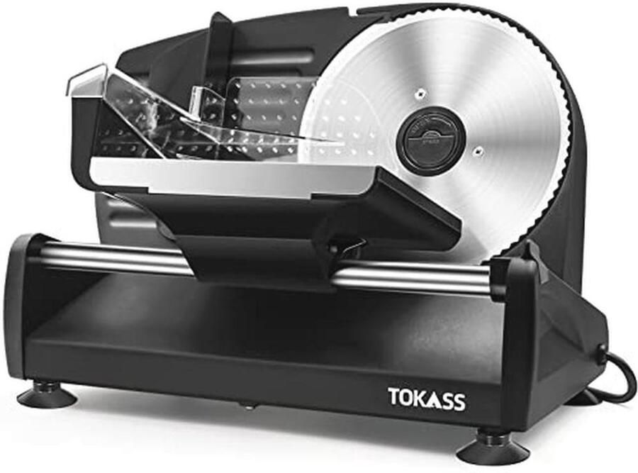 Elektrische Allessnijder met Verstelbare Dikte Ideaal voor Worst Brood Ham Groenten Vlees en Kaas