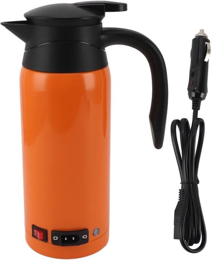 Elektrische Auto Waterkoker Snel Kokend 12V 24V Dual Voltage 800ml Roestvrijstalen Elektrische Auto Boiler voor Zakelijke Vrachtwagen