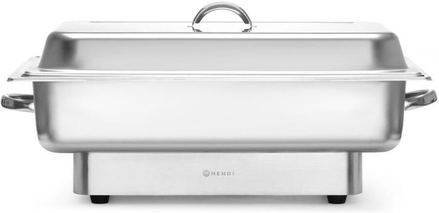 Elektrische Bain Marie Warmhoudbak Buffet Gerechten Warm Houden Inclusief Dekselhouder 9L Zilver