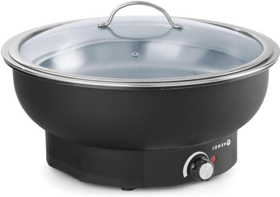Elektrische Bain Marie Warmhoudbak Buffet Warm Houden Temperatuur Instelbaar 6.8 Liter Zilver