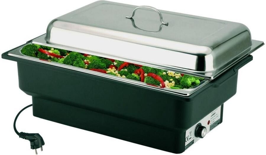 Elektrische Bain Marie Warmhoudbak Buffet Warm Houden Temperatuurregeling 57 x 35 x 28 cm Zilver