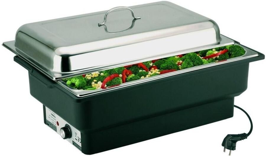 Elektrische Bain Marie Warmhoudbak Buffet Warm Houden Temperatuurregeling 57x35x28 cm Zilver