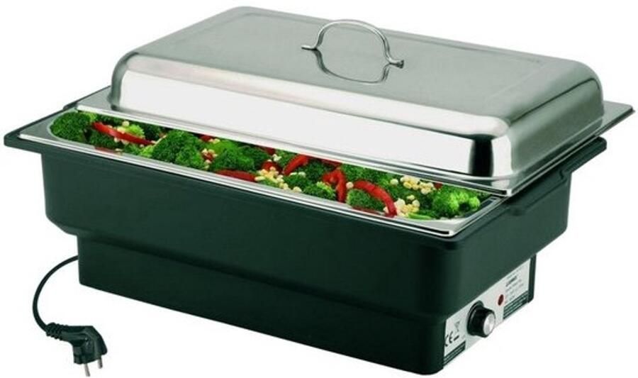 Elektrische bain-marie Warmhoudbak Gerechten warmhouden bij het buffet Temperatuurregeling 57 x 35 x 28 cm Zilver