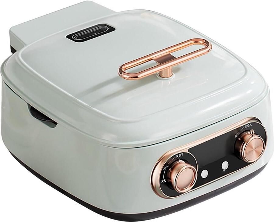 Elektrische Bakpan Dubbele Plaat Gelijk Koken Dubbele Baktechnologie 32 cm Groen