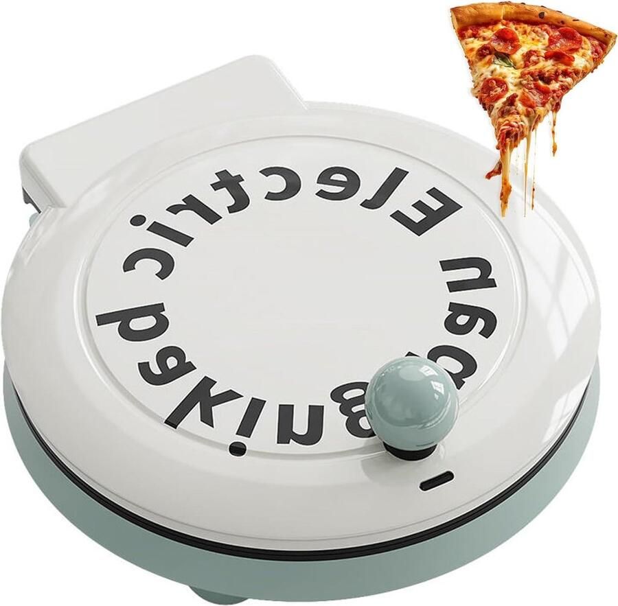 Elektrische Bakpan Pizza Maker Omelet Pan Snelle Maaltijden Maken Dubbelzijdige Verwarming 8 inch Groen