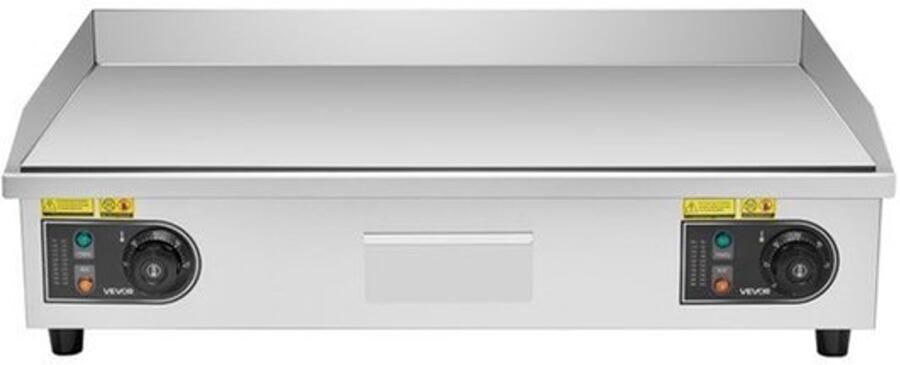 Elektrische Bakplaat 4400 W Vermogen 725x400 mm Grilloppervlak IJzeren Kookplaat RVS Behuizing Voor Pannenkoeken En Steaks