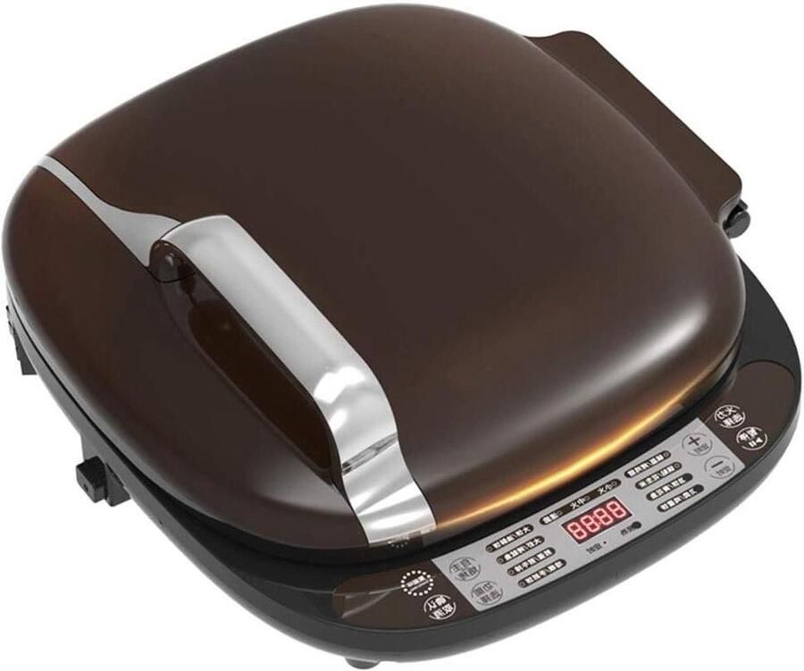 Elektrische Bakplaat Dubbelzijdig Grillen Lekker Koken Automatische Temperatuurregeling 30x30 cm Rood