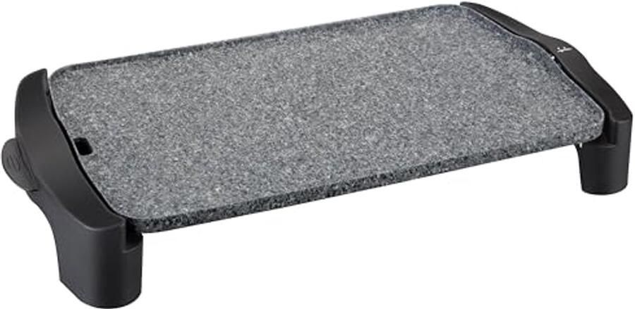 Elektrische Bakplaat Grillplaat Gezond Koken Gelijkmatige Warmte 46 x 28 cm Grijs