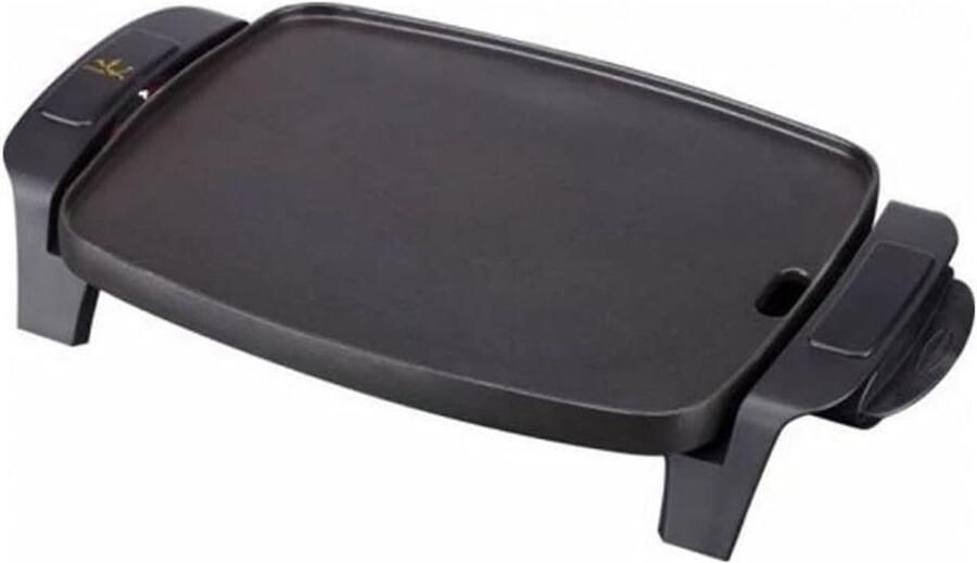 Elektrische Bakplaat Grillplaat Plancha Lekker Koken Antiaanbaklaag 1000 Watt Zwart