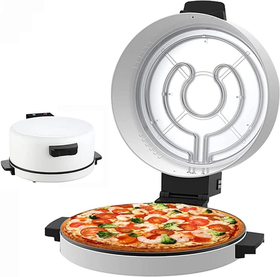 Elektrische Bakplaat Pannenkoekenmaker Grill Snelle Maaltijden Maken Dubbele Antiaanbaklaag 30cm Diameter Rood