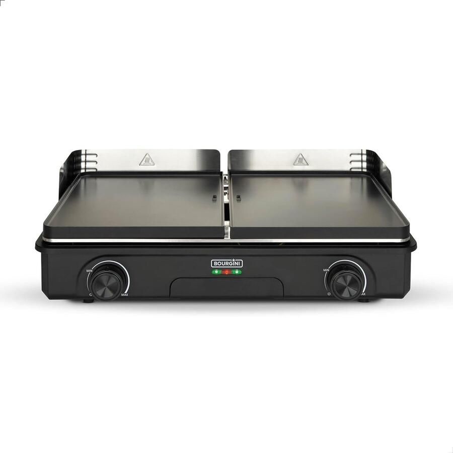 Elektrische Bakplaat Plancha Grill Gezond Grillen Keerbare Bakplaten 51.6 cm Breed Zwart