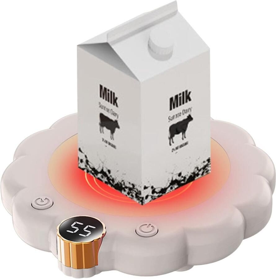 Elektrische Bekerwarmer Warmer Mok Drinken Warm Houden Digitale Display Niet gespecificeerd Wit