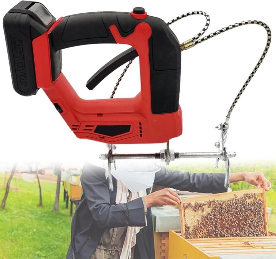 Elektrische bijenschudder Honing extractor Bijen afschudden Instelbare snelheden 38 kg Rood
