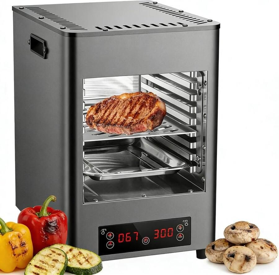 Elektrische Binnen Grill Steak Grill Rookvrij Buiten Koken 1700W Commerciële Kracht TypeA Meerkleurig