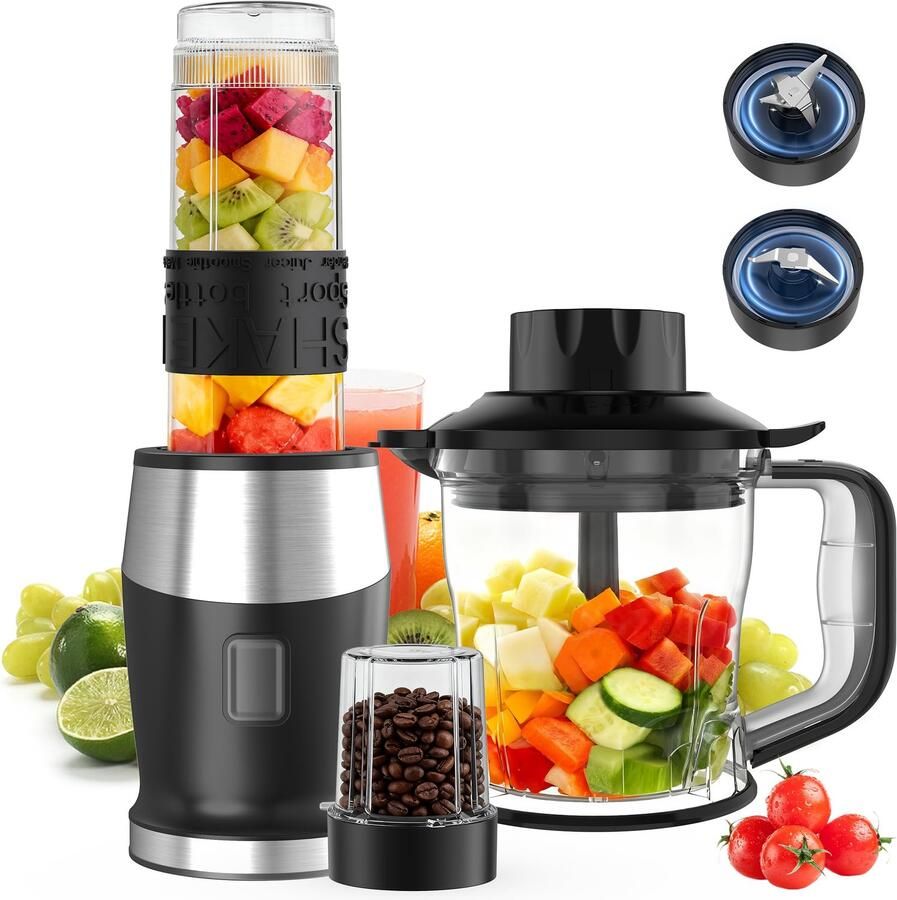 Elektrische blender 700 W met 570 ml fles draagbare mixer voor fruit groenten sap smoothies BPA-vrij