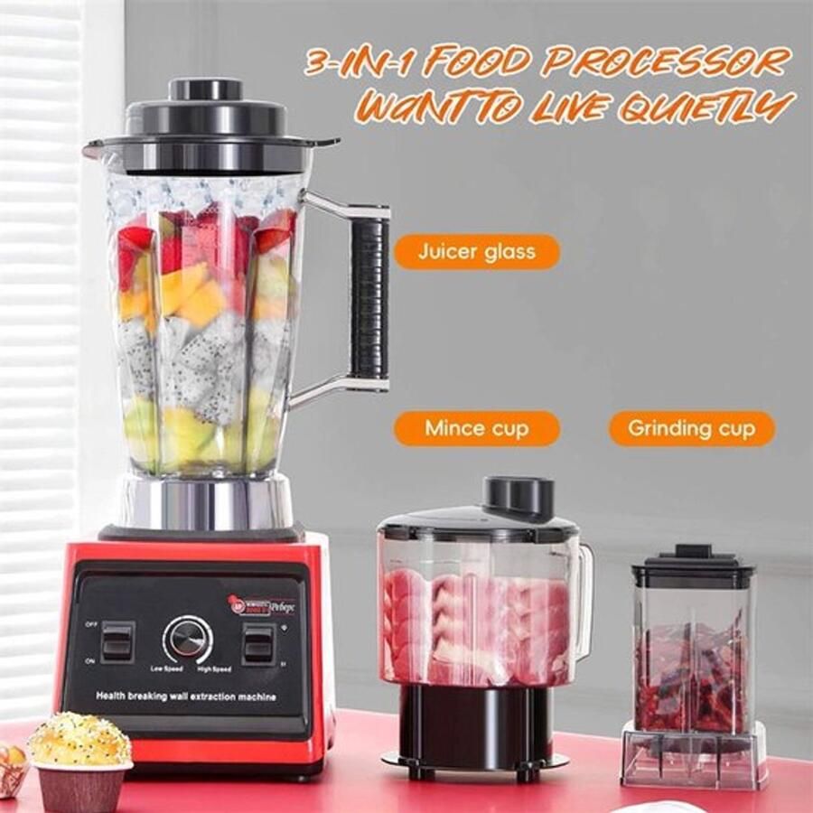 Corenia Elektrische Blender Keukenmachine Blender 3-in-1 9500W Krachtige Blender 38 000 RPM 220V Meertrapsregeling Comfortabele Grip