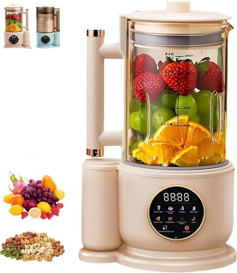 Elektrische Blender Sojamelkmaker Keukenmachine Gezonde Dranken Maken Ultrageluid 12 Messen 15 liter Wit