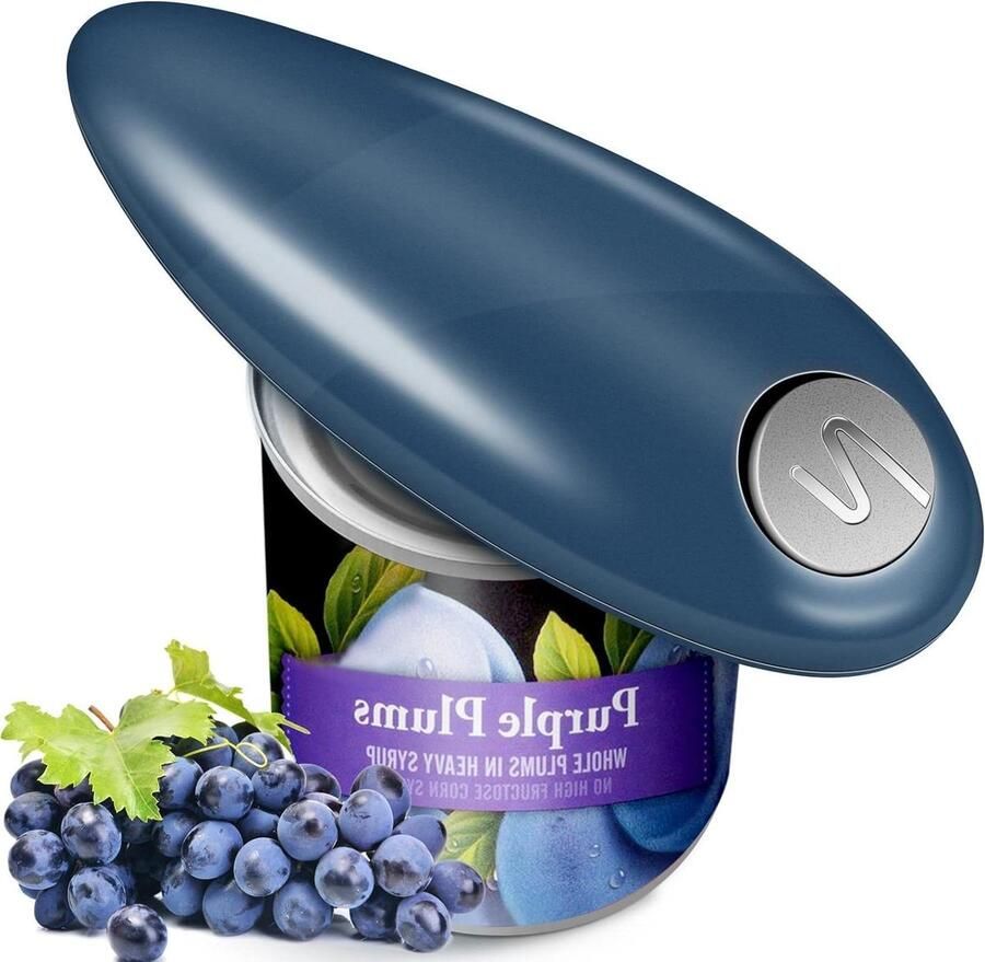 Elektrische Blikopener Automatische Blikopener Handenvrij Keuken Assistentie Snijdt Zonder Scherpe Randen 41 cm Blauw