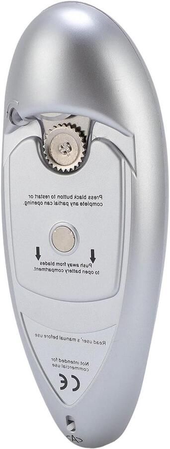 Elektrische Blikopener Automatische opener Potopener Keuken Gemak Zijsnijfunctie Roestvrij staal Zilver