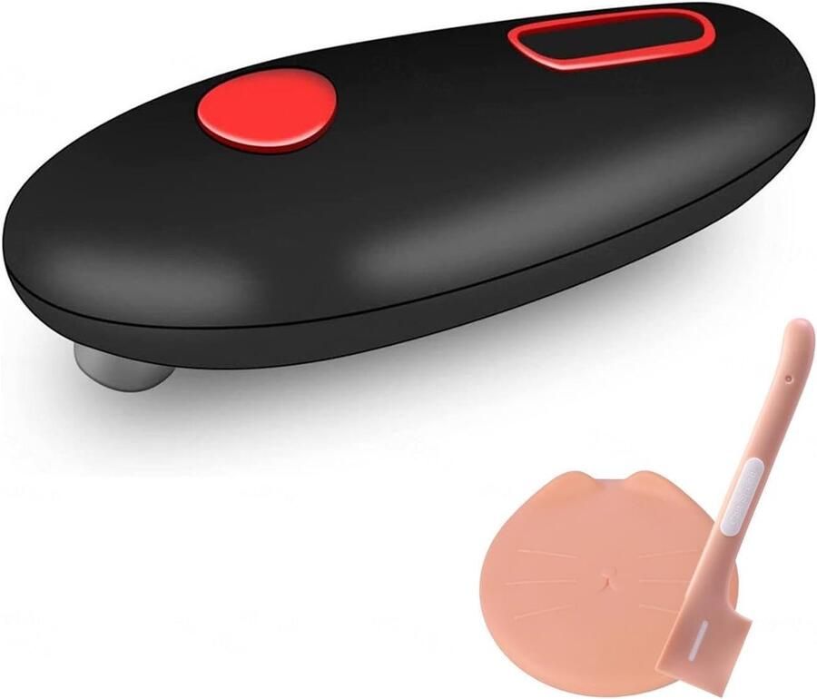 Elektrische Blikopener Automatische Keukenopener Snel Blikjes Openen Gladde Randen Veilig 17x7x6 cm Zwart