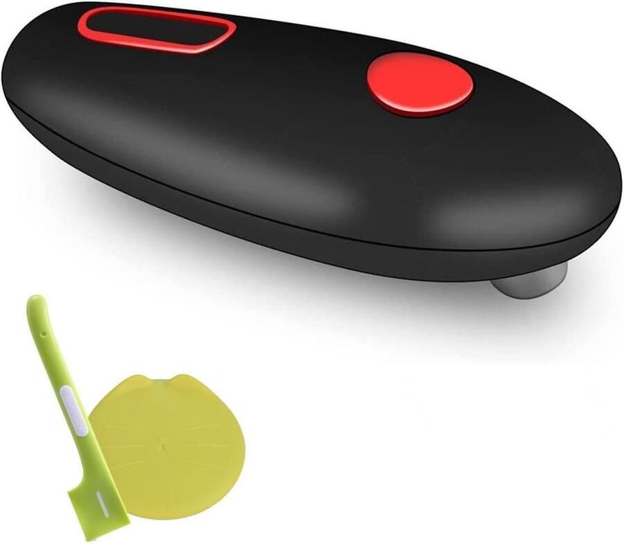 Elektrische blikopener Automatische opener Blikjes openen Gladde randen 17 x 7 x 6 cm Zwart