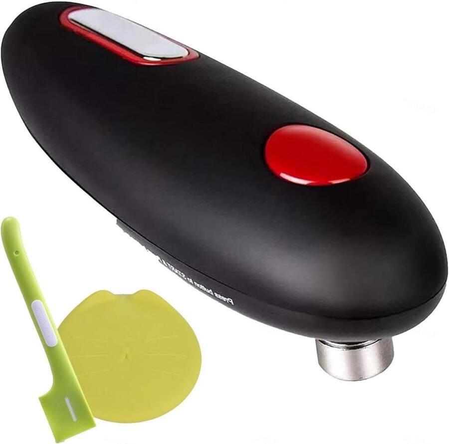 Elektrische Blikopener Automatische opener Keuken Assistentie Gladde rand snijden 17 x 7 x 6 cm Zwart