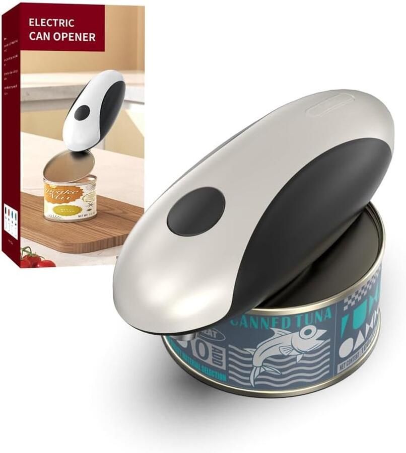 Elektrische Blikopener Automatische Opener Keuken Gemak Draadloos Type C 18.4 x 9.1 cm Zwart