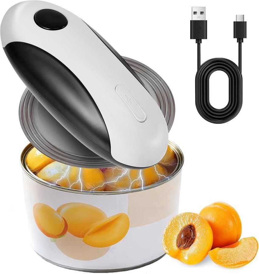 Elektrische Blikopener Automatische Opener Keuken Gemak Eén Knop Bediening Magnetisch Deksel